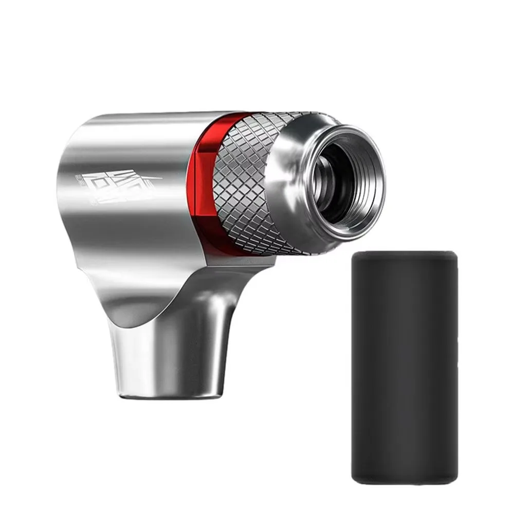 Aluminum Alloy CO2 Mini Pump with Protective Sleeve Presta Valves Bike Pump Inflator Leak-proof Automatic Safety
