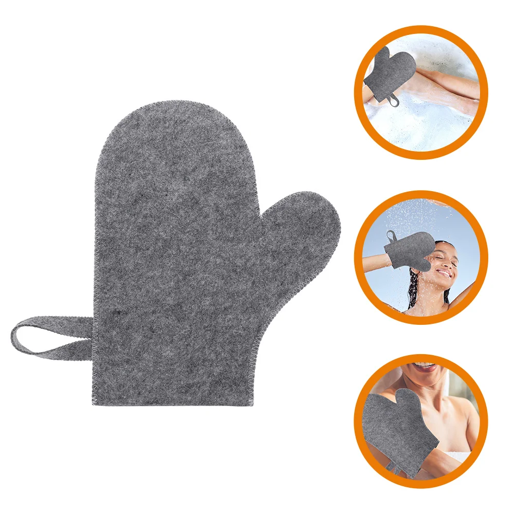 

Sauna Mitten Shower Sauna Glove Felt Bathing Sauna Glove Heat Protecting Sauna Mitt