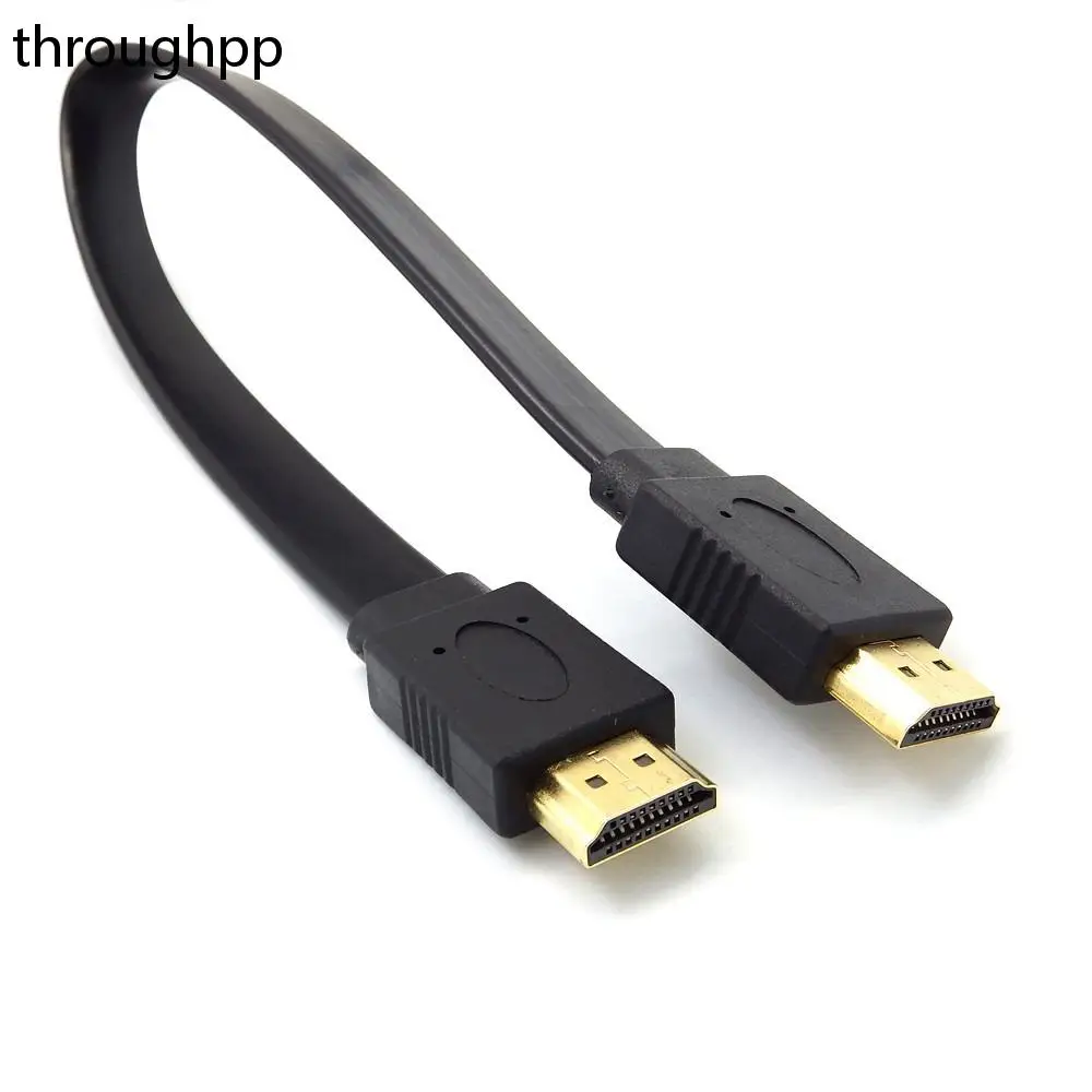 

H1PC HDMI Male To HDMI Male Cable 0.3m/0.5m/1m/1.5m Full HD Flat Cable for Audio Video HDTV