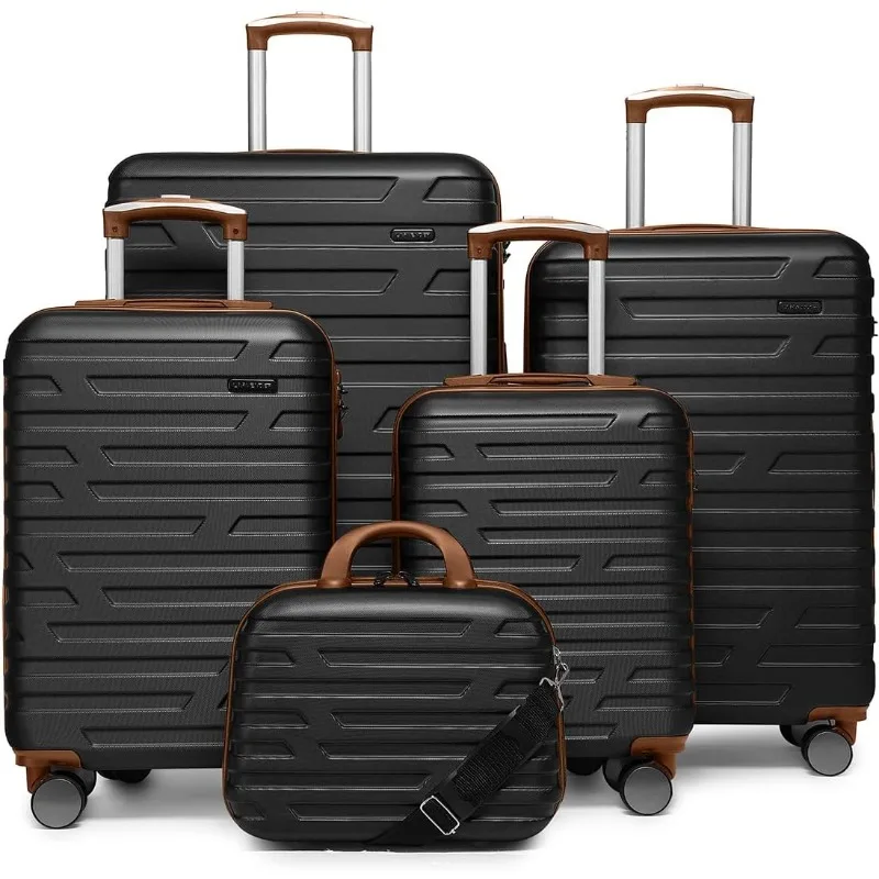 

LARVENDER Luggage 5 Piece Sets, Expandable Luggage Sets Clearance, Suitcases with Spinner Wheels, Hard Shell Luggage Carry on