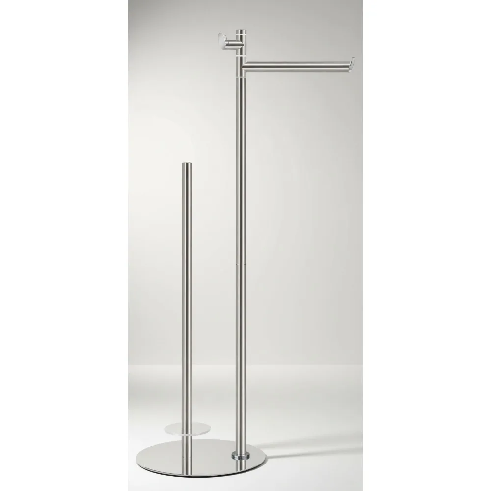 

Modern Toilet Paper Holder Stand with Weighted Base, Holds 5 Jumbo Rolls, Rustproof Stainless Steel for Bathroom Storage
