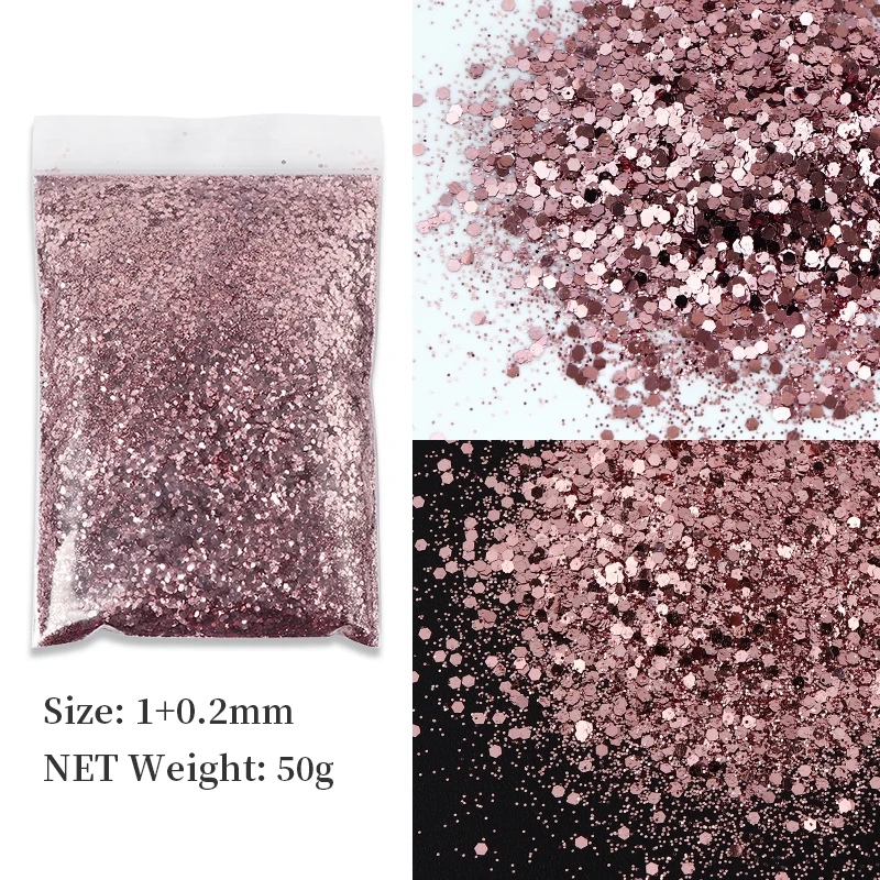 50g caffè marrone Glitter resina epossidica riempitivo materiali di riempimento resina fai da te Mix paillettes esagonali moldes de silicona para