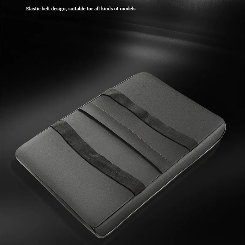 PU Leathe Center Console Heightening Comfort  Armrest Pad Cover Universal Armrest Cushion Fit for  Most Cars（31cm*20cm*4.5cm）