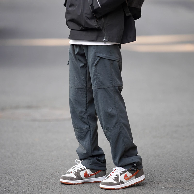 

Мужские брюки American Sle Qui Dry для работы на открытом воздухе, весенне-осенние, свободные, прямые, повседневные, в стиле High Street Fashion