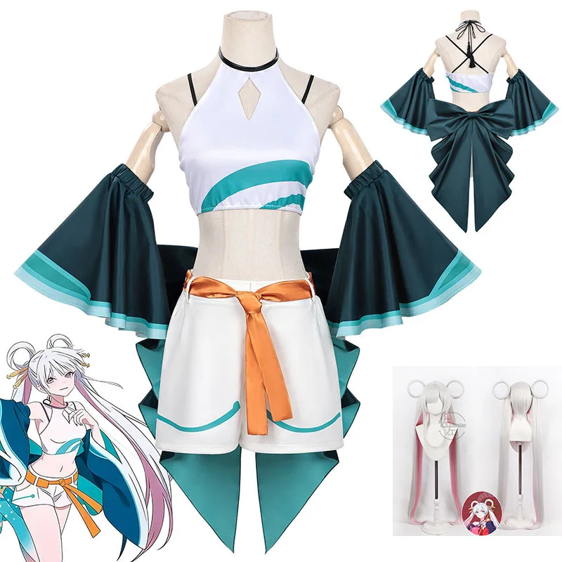 

Anime Cosmic Princess Kaguya Cosplay Costume Tsukimi Yachiyo Cloth Women Party Disguise Roleplay Halloween Carnival Outfit Suit