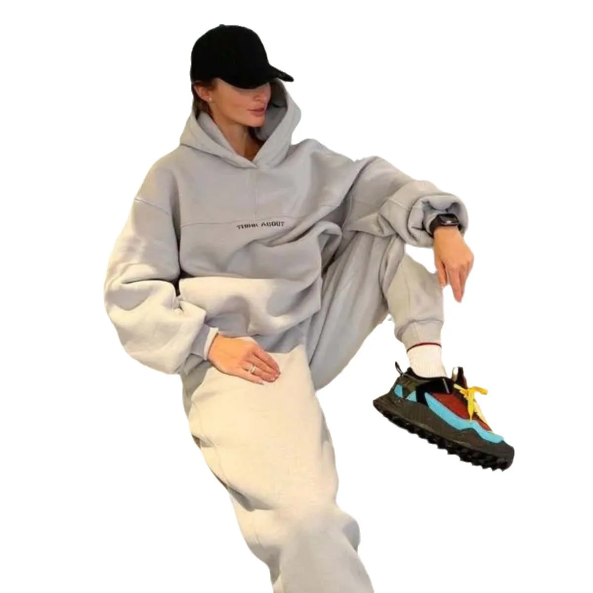 Ensemble pantalon de survêtement pour femmes, vêtements féminins, sweat-shirt imprimé à capuche, à la mode, costume de sport décontracté, printemps et automne