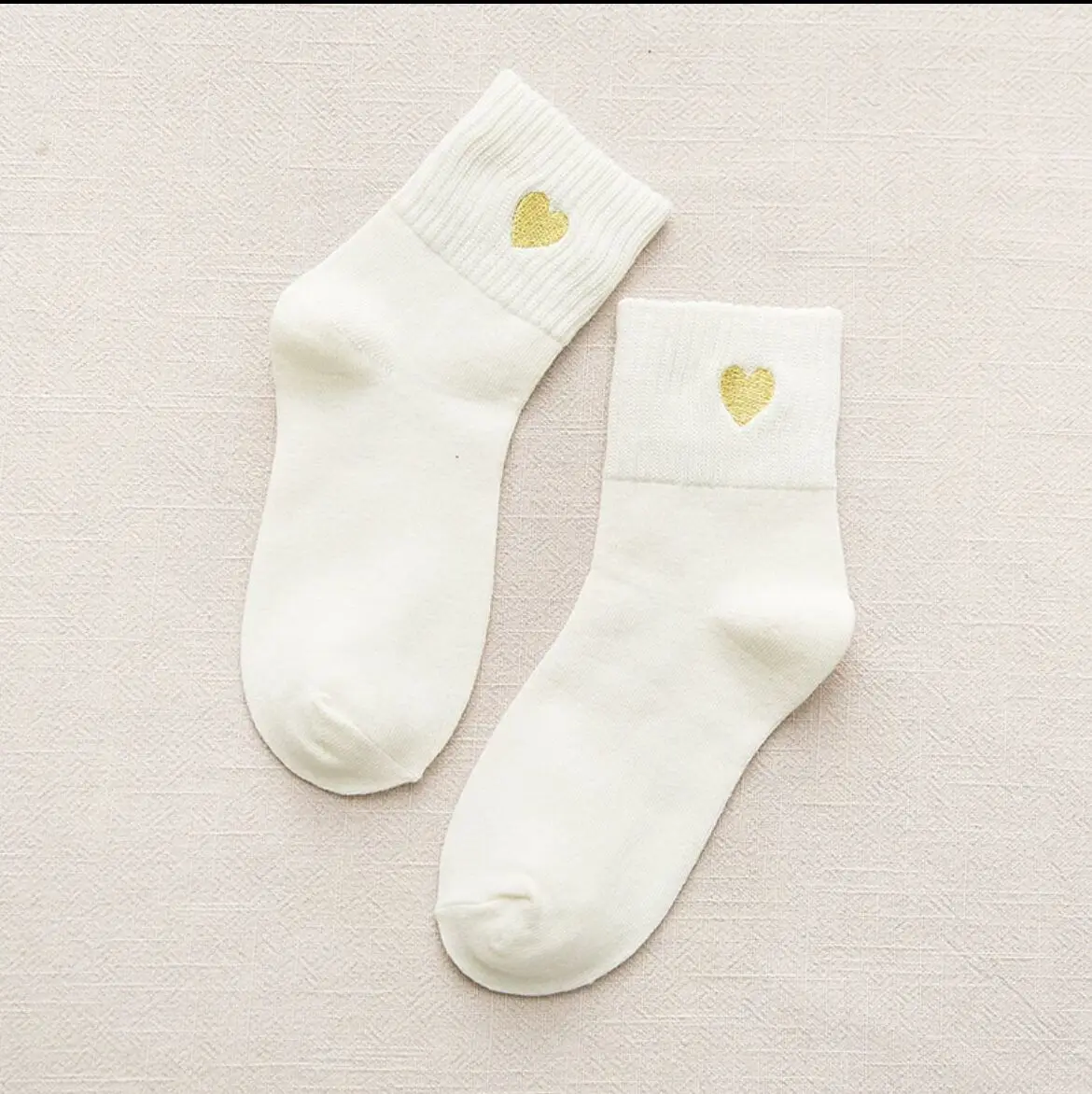 Korean Simple Love Heart Embroidery Short Socks Women\'s Breathable Casual Cotton Socks Fashion Daily Breathable Sock