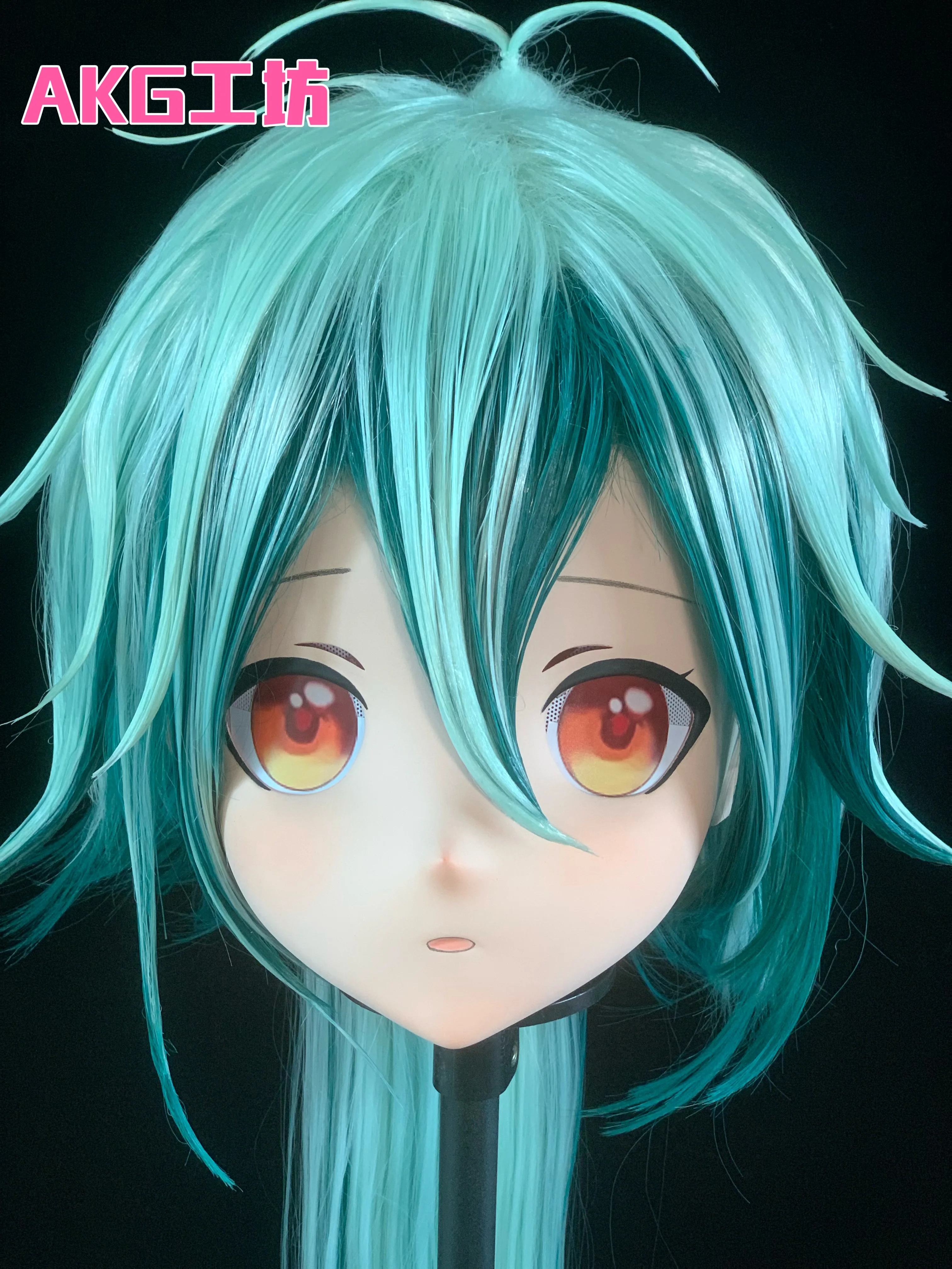 

(AL38) Customize Character Female/Girl Resin Half/ Full Head With Lock Cosplay Japanese Anime Game Role Kigurumi Mask
