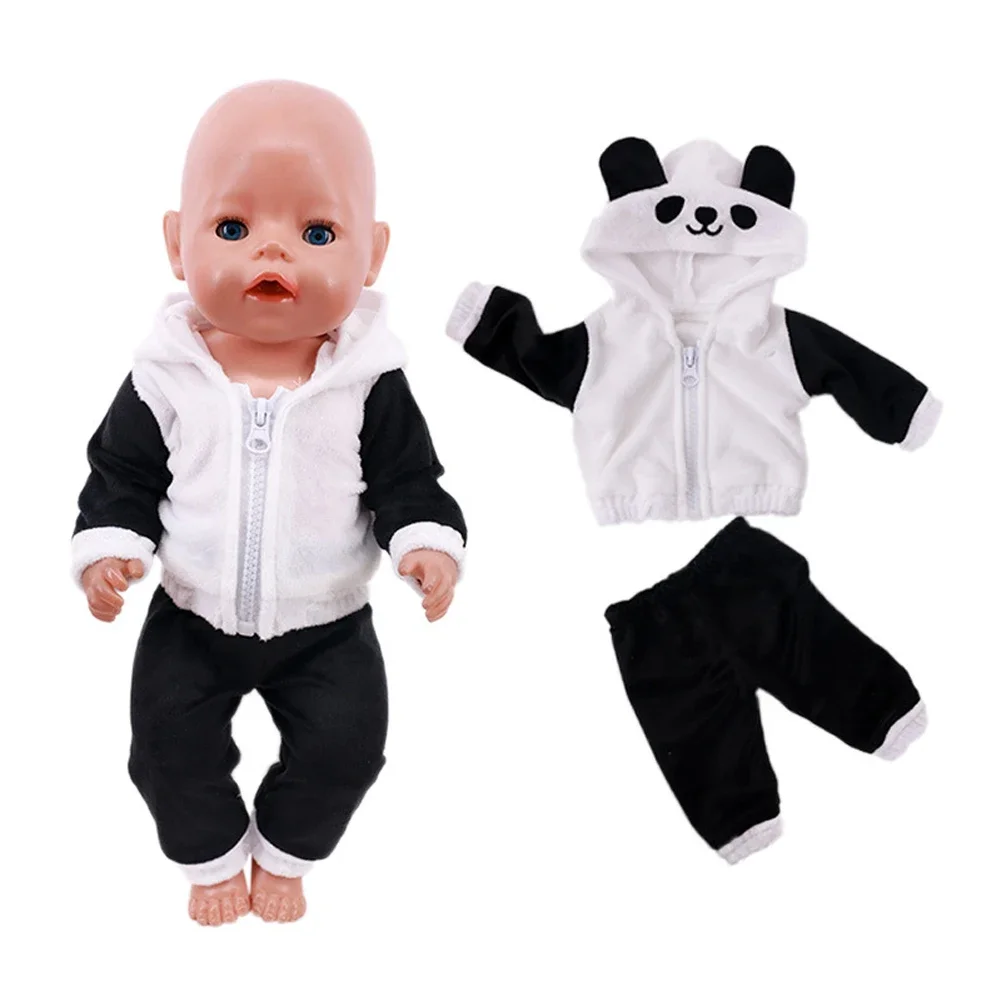 New 18 Inch American Doll Clothing Accessories Plush Hooded Pajamas 43cm Doll Cute Animal Pajamas barbie clothes