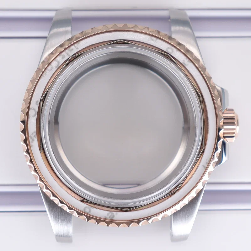 

40mm Watch Case Sapphire Crystal For NH35 NH36 Movement Silver Rose Gold Submariner GMT Case Parts