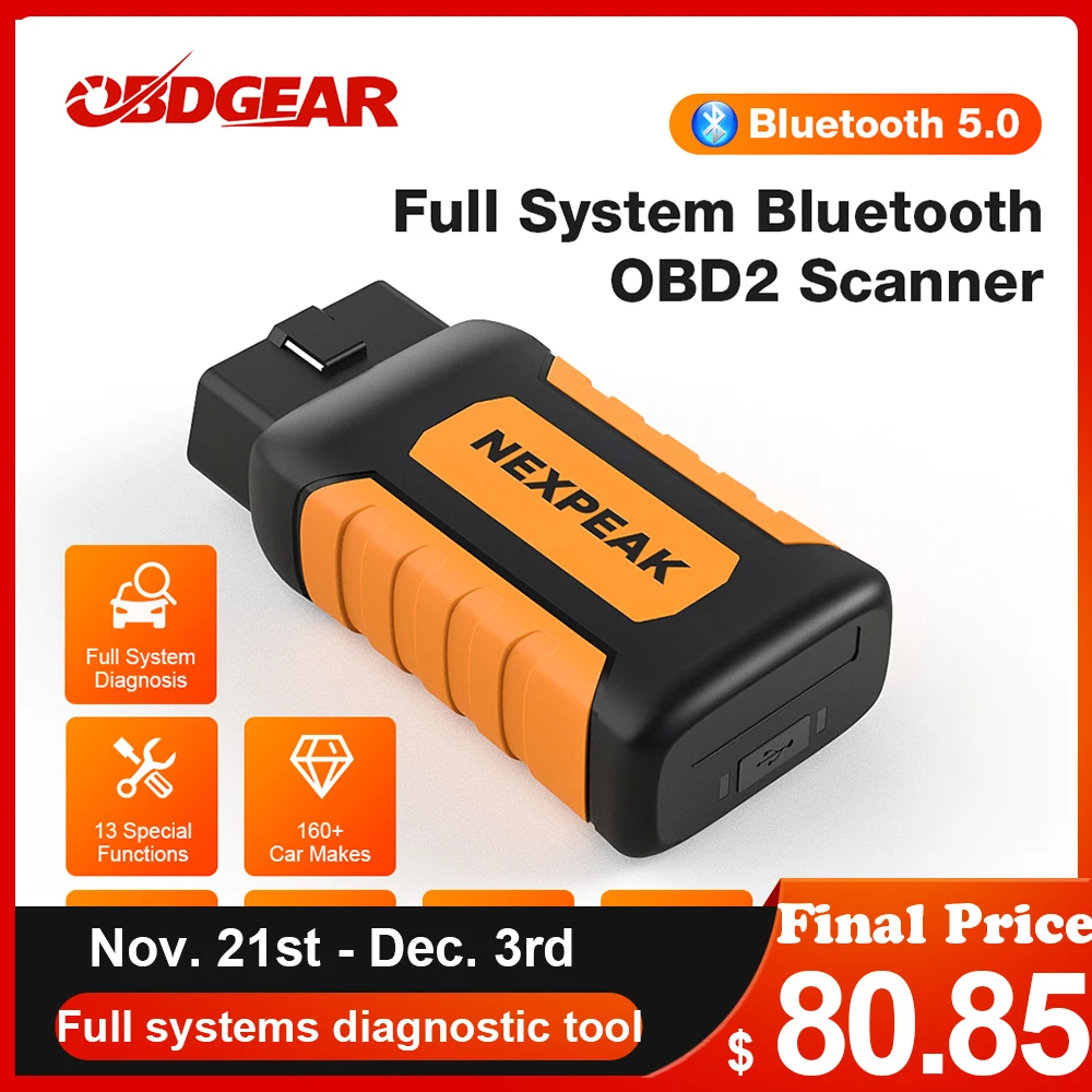 NEXPEAK K1 PLUS Full system Car Obd 2 Diagnostic Tools Obd2 Professional Auto Scanner DPF TPMS IMMO Oil Reset Key Programming