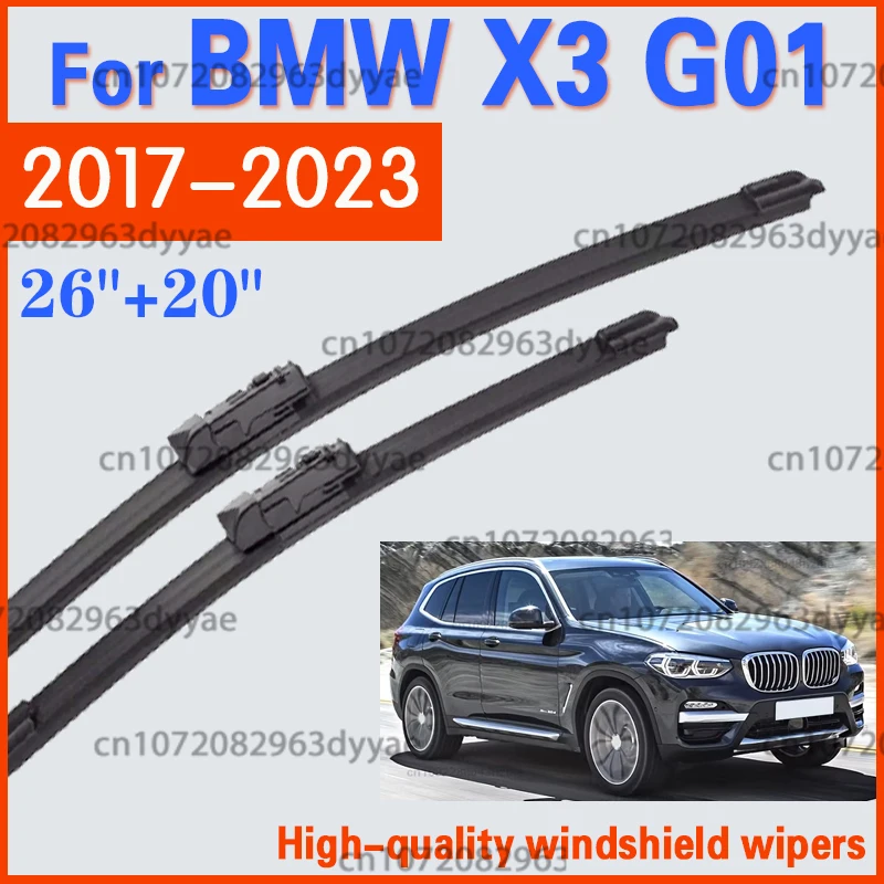2x For BMW X3 G01 2017-2023 2018 2019 2020 2021 Front Wiper Blades Cutter Rubber Arms Car Windshield Windscreen Window Cleaning