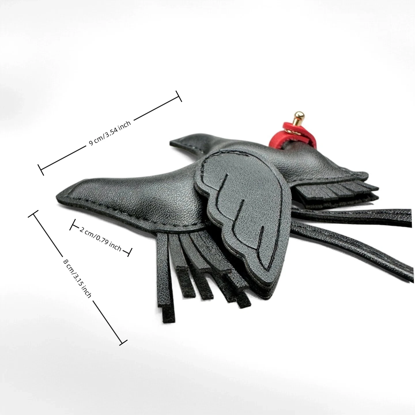 Elegant Winged Pony Keychain with Detachable Mouth Strap | Hand-Stitched Premium PU Leather Bag Charm with Plush Filling, Gift image 6