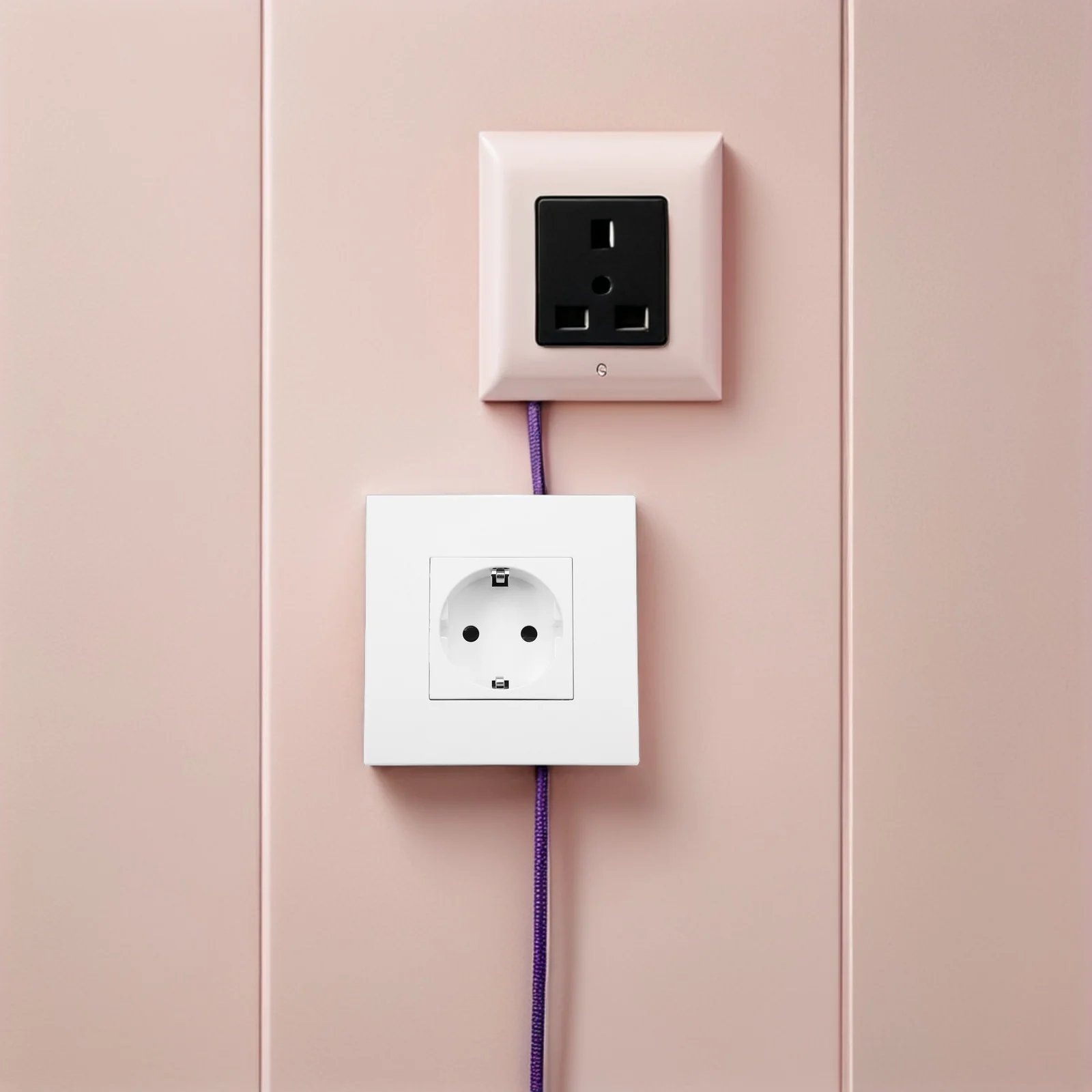 Enchufe europeo de montaje empotrado de 86Mm, toma de pared empotrada estándar europea para el hogar, oficina, apartamento, Villa, eléctrico incorporado, 2 uds.