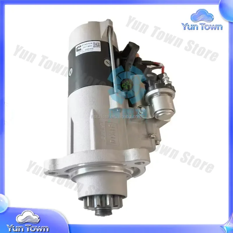 For Hyundai HX500L Excavator Starter Motor YUBP-12642 3698436 Compatible with Cummins X12 Engine Heavy Duty Construction