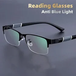 New Metal Frame Business Finished Myopia Glasses Men Wome Anti Blue Light Short Sight Eyeglasses Diopter 0 -1.0 To -4.0