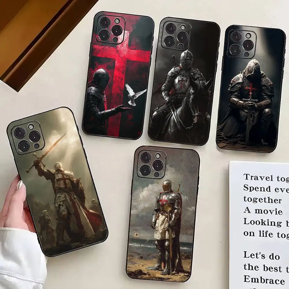 

K-Knights T-Templar Phone Case Silicone Soft For IPhone 17 16 15 14 13 12 11 X XR Plus Pro Max Plus