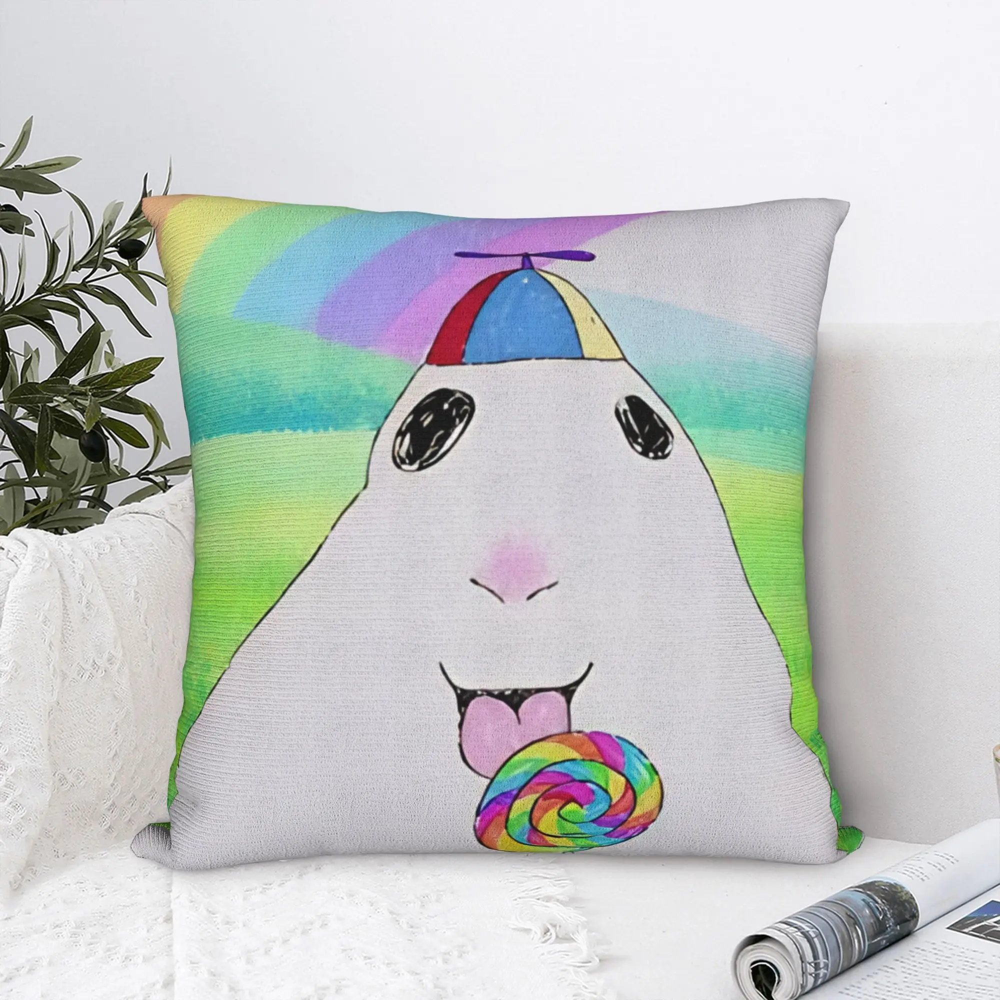 Happy Hamster Meme  Square Pillow Case  Cushion Covers Awesome Zipper Decor Throw Pillow Case Cover for Sofa 40x40cm