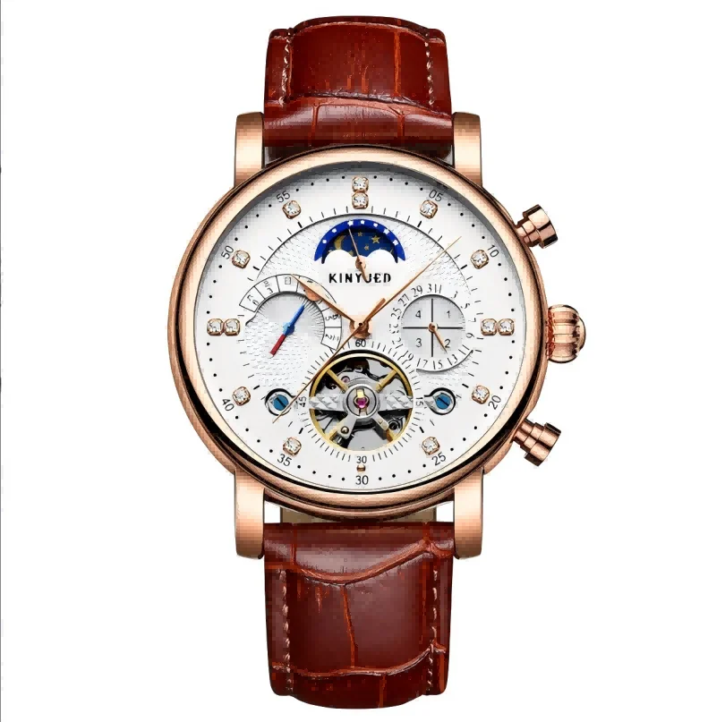 

2024 Multi functional luxury Top Brand fashion Men's Watch business tourbillon metal wristwatch Automatic Mechanical Watches New