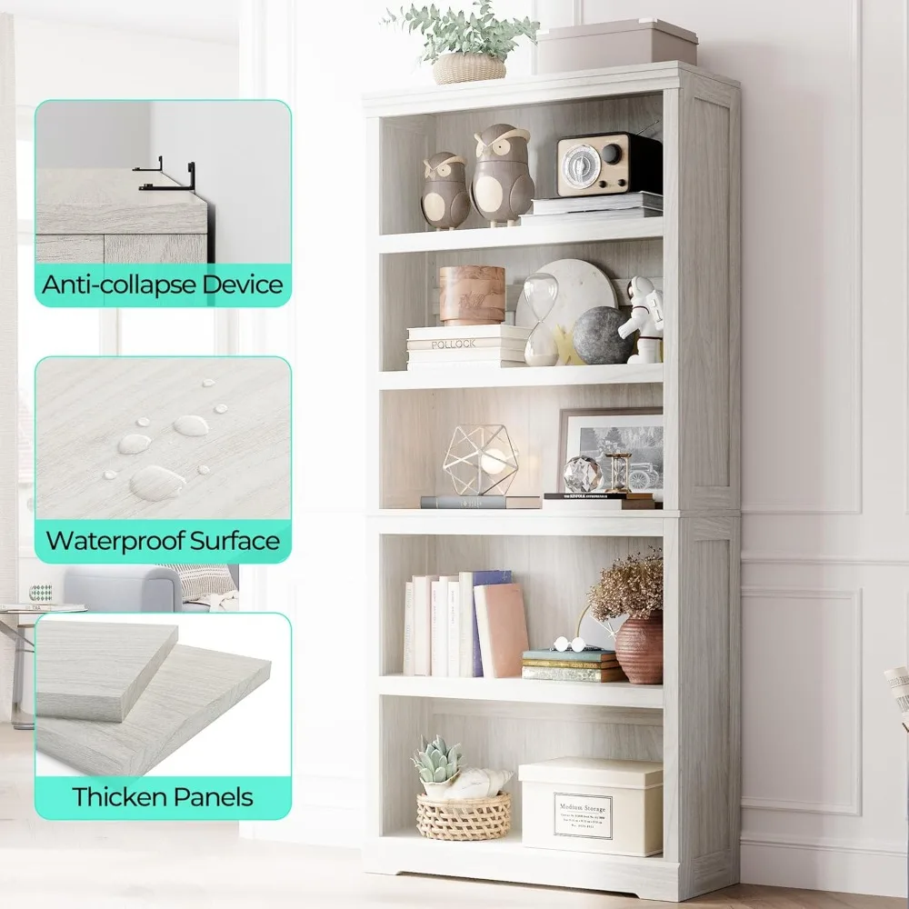 أرفف الكتب، أرفف تخزين عرض قائمة على الأرض، خزانة كتب طويلة، أثاث ديكور منزلي للمكتب المنزلي، غرفة المعيشة وغرفة النوم #5