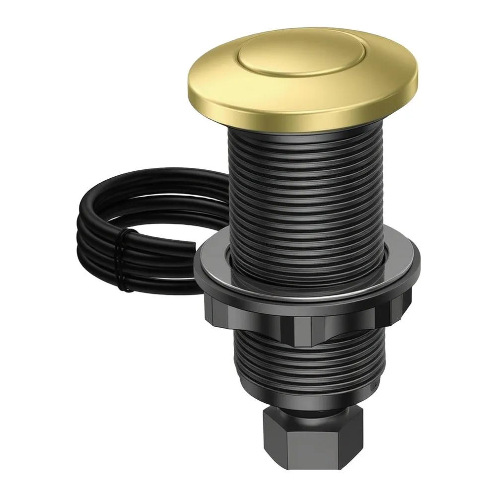 Stainless Steel Air Switch Garbage Disposal Air Switch For Kitchen Sink Use Bright Gold Kitchen Gadgets Abs Plastic Base