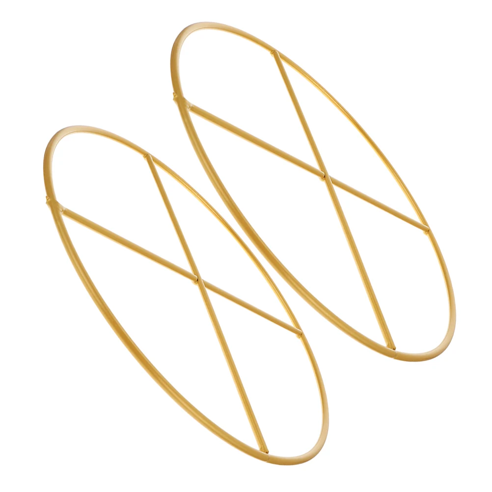 

2Pcs Gold Dreamcatcher DIY Iron Rings Sturdy Welded Round Shape Craft Hoops Multipurpose Metal Rings Iron Craft Hoops