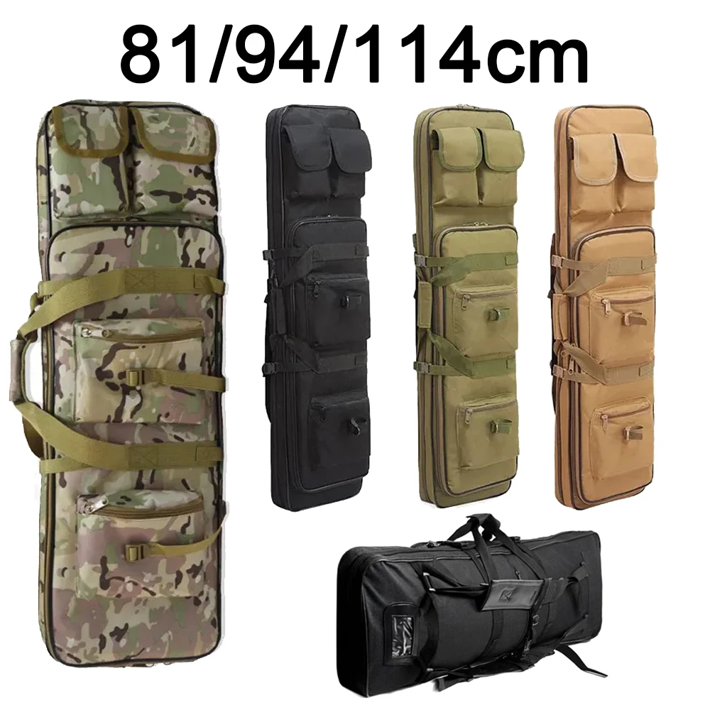 81cm 94cm 115cm Tactical Gun Bag Case Airsoft Rifle Square Carry Bag With Shoulder Strap Gun Protection Case Hunting Accessories