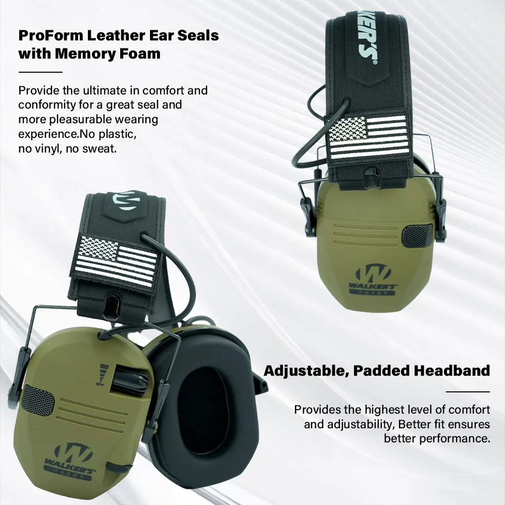 Shooting Hunting Electronic Earmuffs Active Noise Cancelling Protect Hearing Tactical Headset NRR22 EMI Filtering Sound Amplify