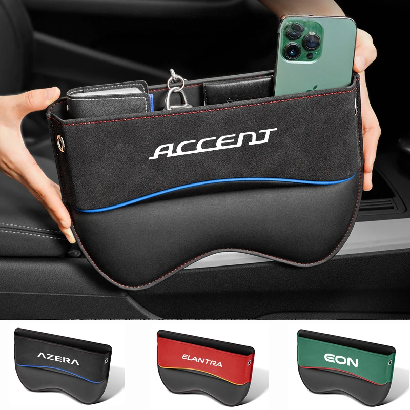 

Universal Suede Car Seat Gap Filler Organizer Box Auto Console Side Pocket For Hyundai Accent Azera Elantra EON Equus GDI