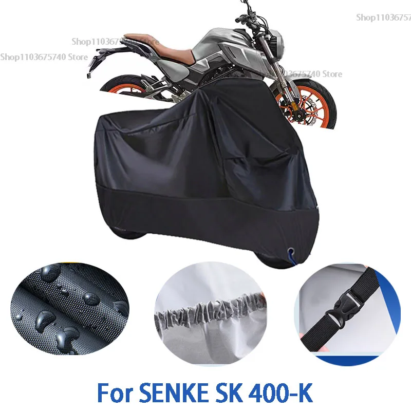 

Motorcycle Full Covers For SENKE SK 400-K Car Outdoors Sun Protection Dust No Ear Thickened Oxford Clothcover Accessories
