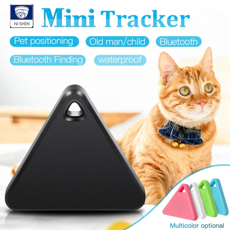 ใหม่สัตว์เลี้ยงสมาร์ทมินิ GPS Tracker สัตว์เลี้ยง Locator Anti-Lost บลูทูธกันน้ํา Tracker สามเหลี่ยมเด็ก Dog Cat Tracker