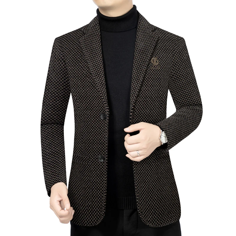 

Men's 2026 Spring New Middle-Aged Casual Blazer Dad High-End Business Single Suit Jacket