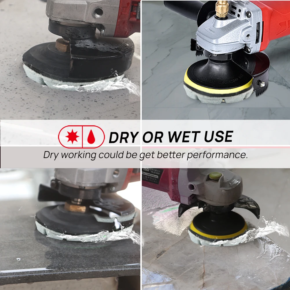 

DT-DIATOOL Diamond Concrete Polishing Pads 6pcs/pk Dia 80mm Resin Bond Floor Renew Sanding Discs Repairing For concrete Floor