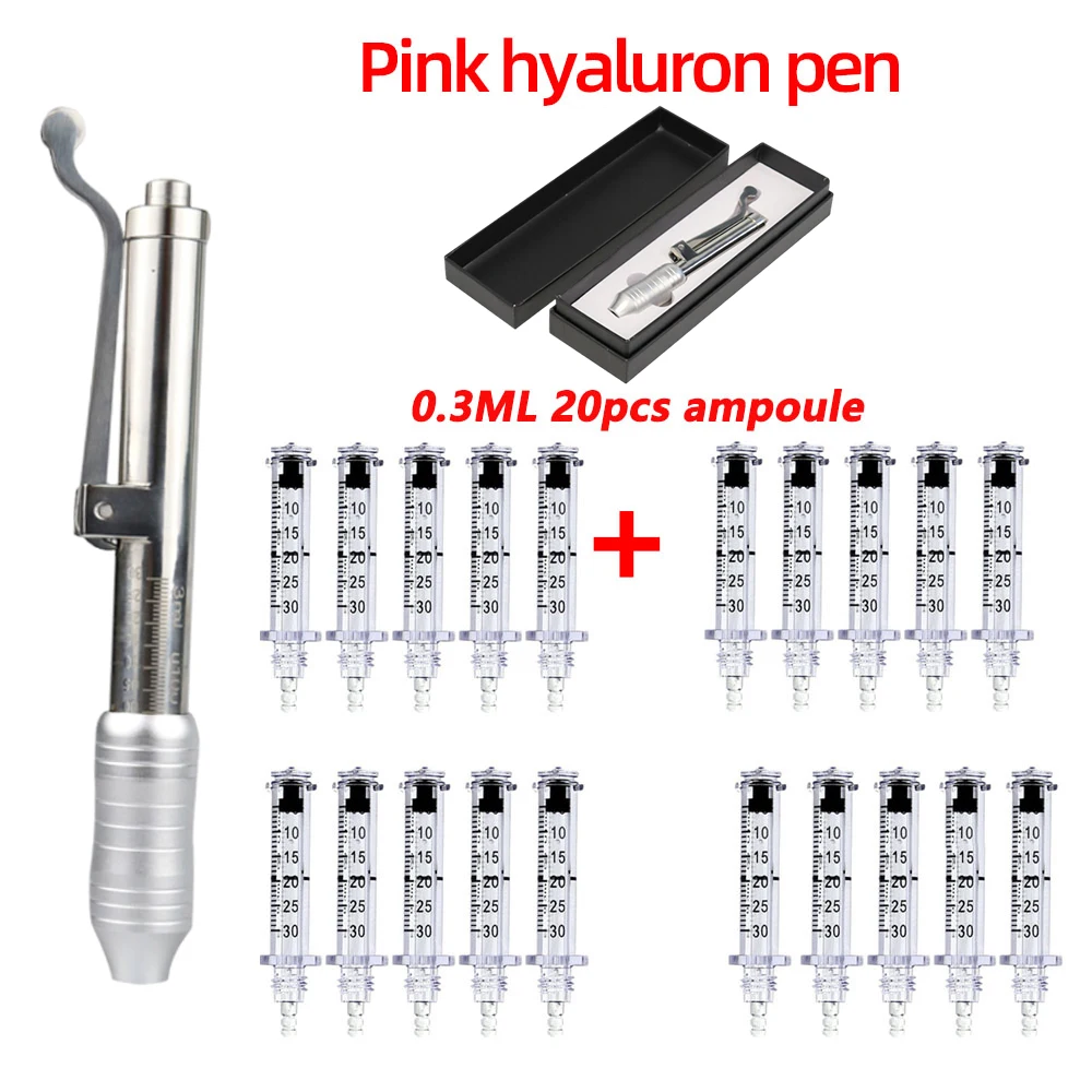 Portable High Pressure Hyaluron Pen Lip Filler Atomizer Needleless Atomizer Wrinkle Removal Skin Care Tools 0.3ml Hyaluron Pen