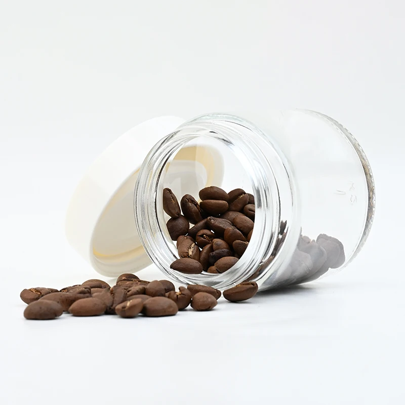 Frasco de vidro portátil para armazenamento de grãos de café, 130ml, à prova de poeira e umidade, para armazenar frutas secas, folhas de chá, pó de café