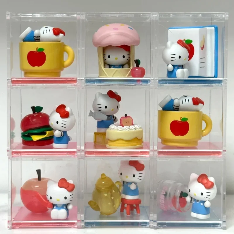 Hello Kitty Big Apple Workshop Series Mini Box Micro Handgefertigte Sanrio dekorative Ornamente Geschenk für Mädchen Sammlerfiguren