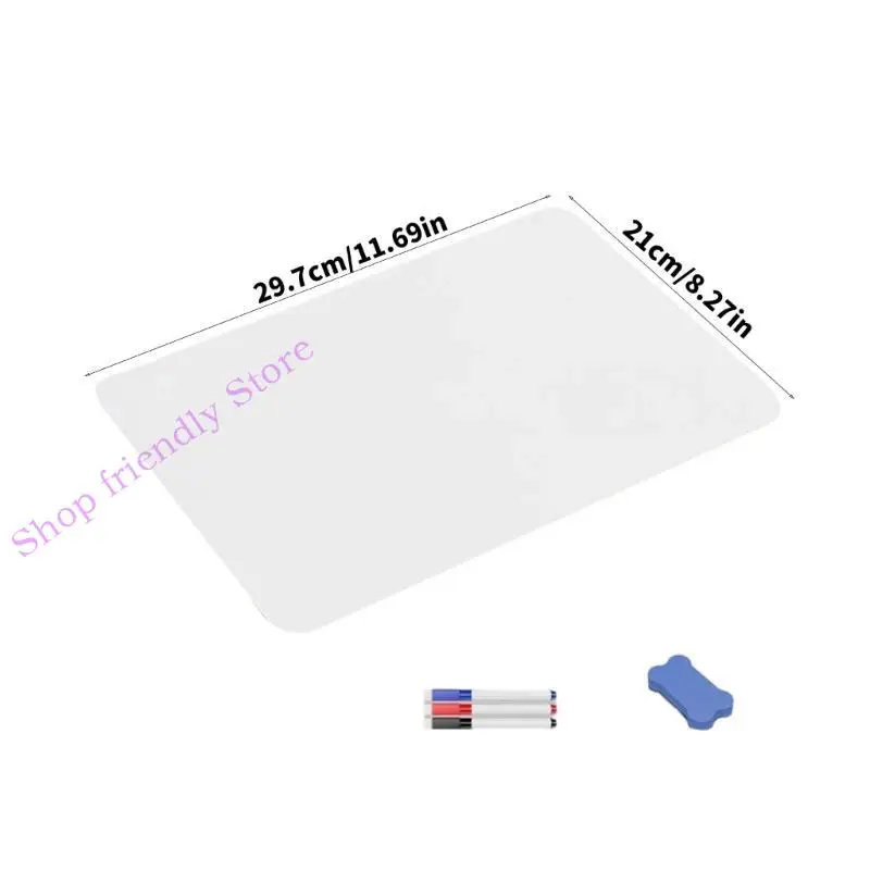 1/3/6 PCS لوحة رسائل السبورة المزدوجة من جانب الألواح البيضاء الصغيرة لوحة كتابة سهلة الاستخدام لمدرسة Office