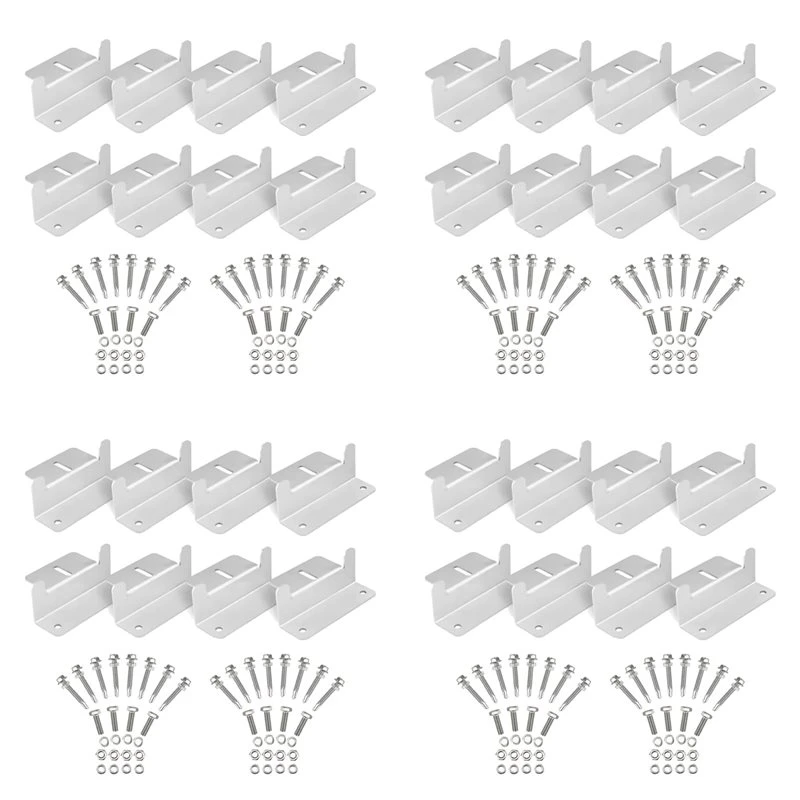 2026 New 32PCS Solar Panel Mounting Bracket Kits Roof Z-Style Bracket Photovoltaic Panel Z-Bracket Stand For Car Boat RV Yacht A