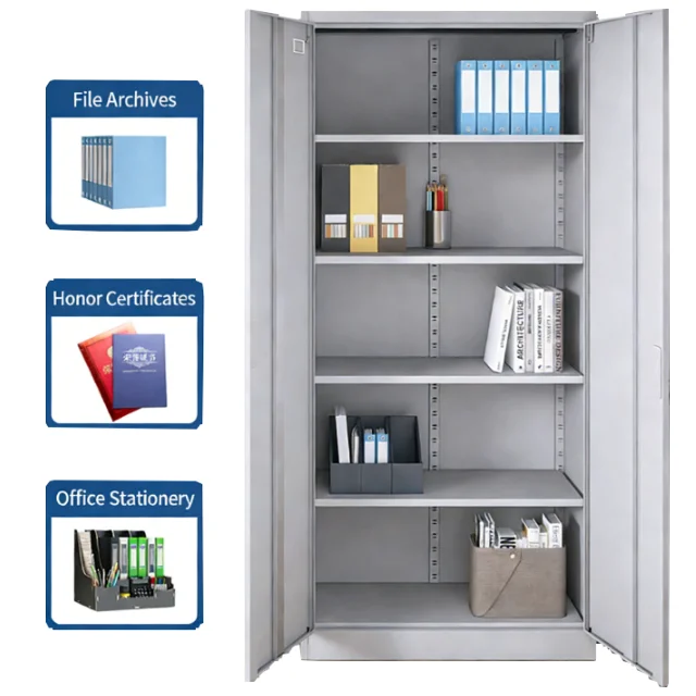 Modern Metal Filing Cabinet Steel Office Storage Cabinet with Key and Customized RAL Color-Durable Office Furniture