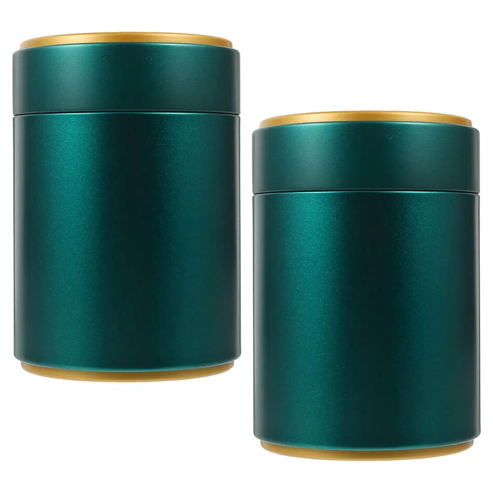 

Alipis 2Pcs Tinplate Tea Storage Containers with Lids Candy Spice Jars Dispenser Infuser Gooseneck Bin Cup Decor Box