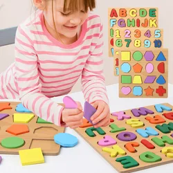 Puzzle Montessori en Bois pour Enfant de 2 à 3 Ans, Jeu de Société pour Bébé