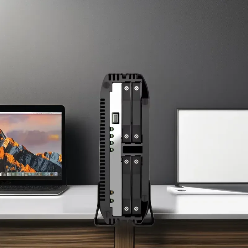 Mini Tower NAS Server Fanless Design USB Port SSD Support Home Network Storage Data Backup Solution Quiet Operation