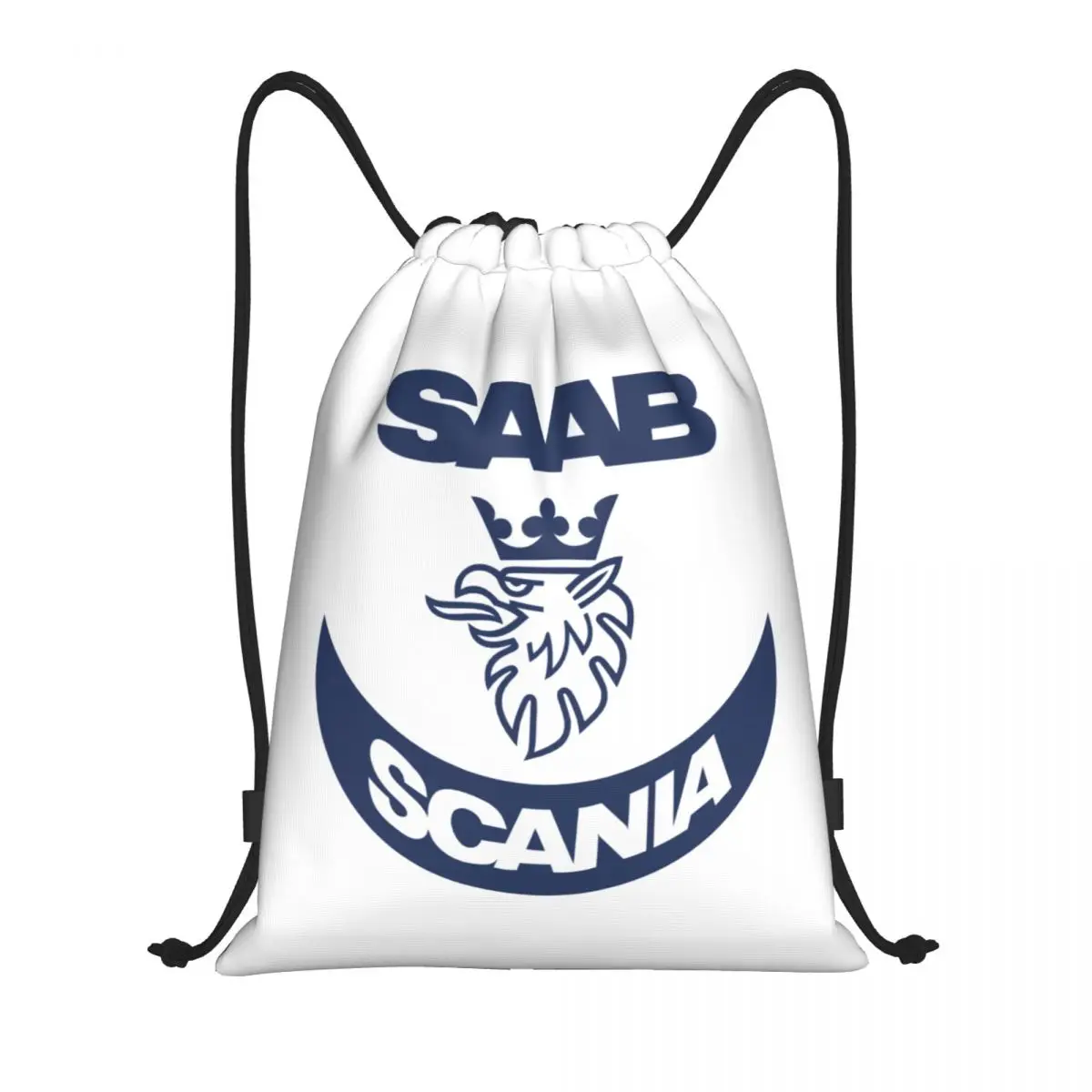 Custom Swedish Saabs Scanias Automobile Car Drawstring Bags Women Men Lightweight Sports Gym Storage Backpack