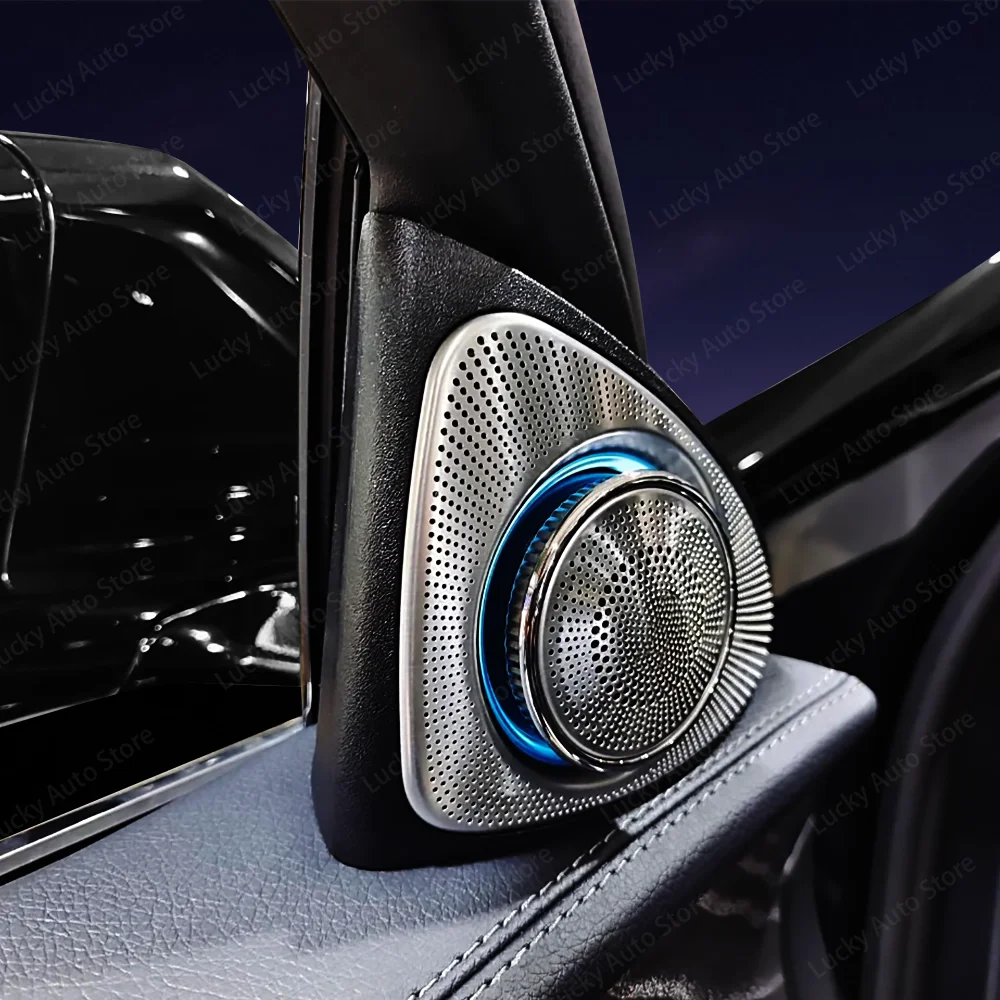 

W205 Mercedes Benz Accessoires 3D Tweeter 64Colors Rotating C GLC E S-class W213 W222 X253 W177 RGB LED Speaker Ambient Light