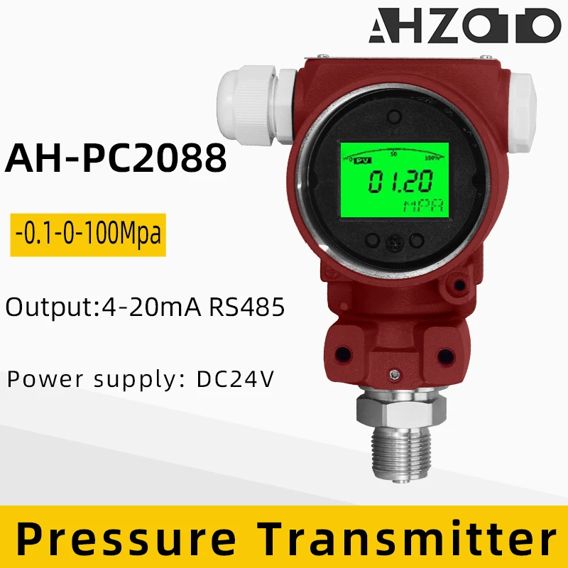 4-20mA LCD Stainless Steel Digital Display Pressure Transmitter 2088 Explosion-proof Pressure Sensor 10Mpa