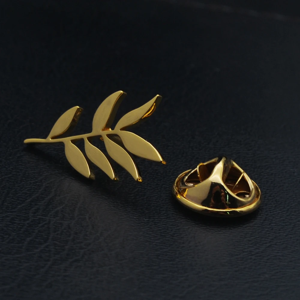 2024 New Product Unique Stainless Steel Olive Branch Brooch, Clothing Accessories,Chest Decorations, Symbolizing Peace Gifts