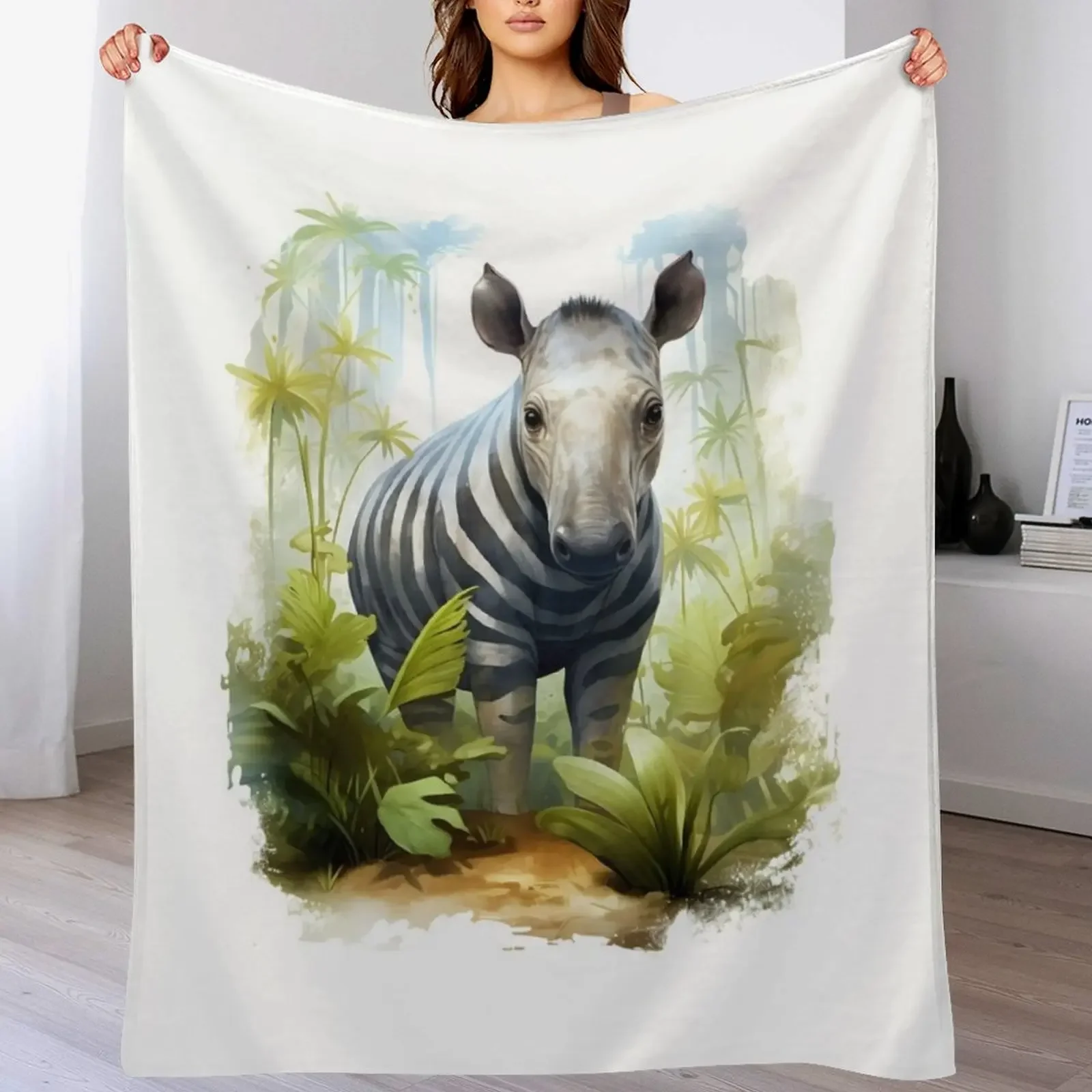 Tapirs Throw Blanket Stylish Decor Blanket Gift for Friends Roommate