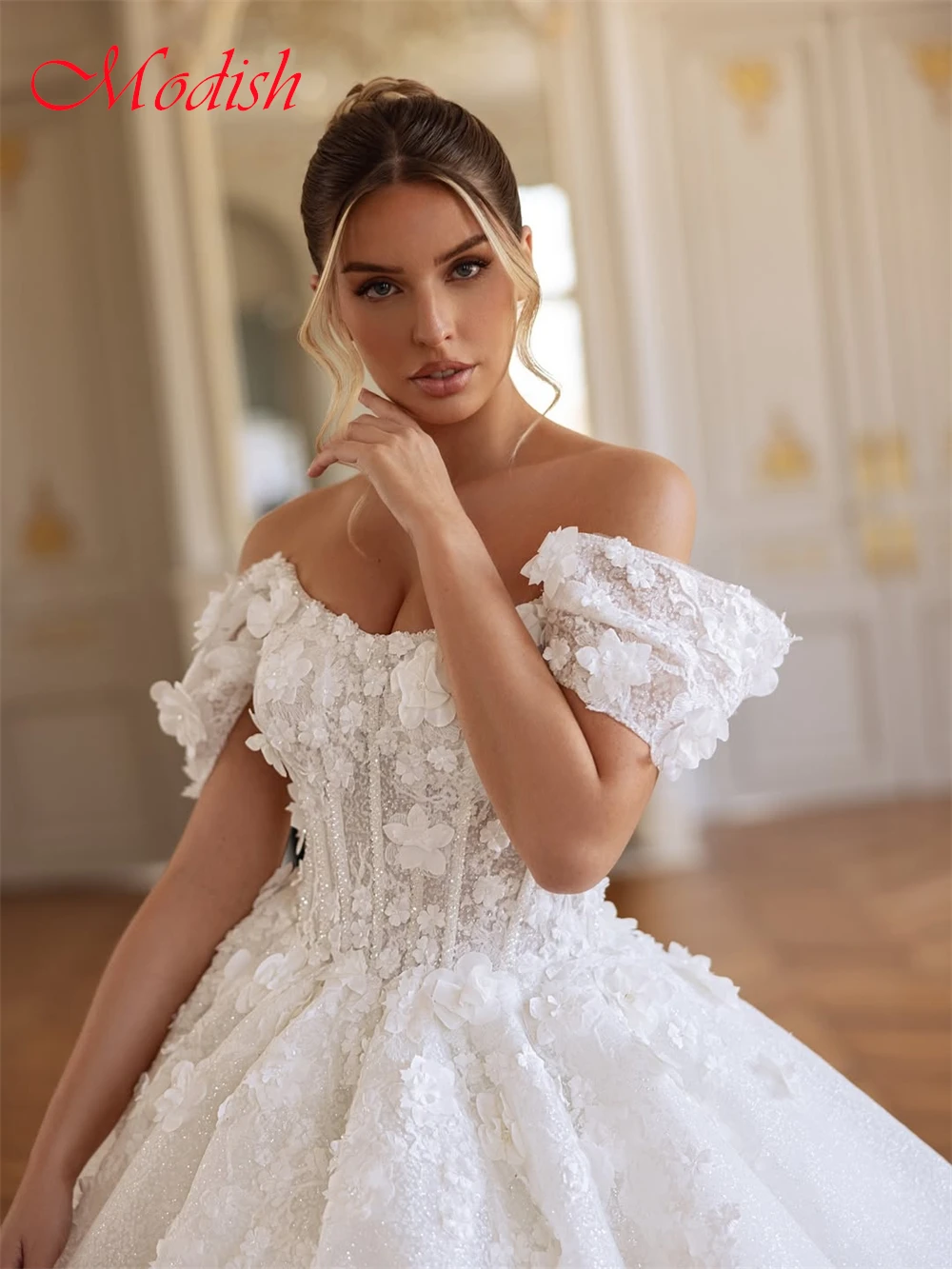 تخصيص مثير الأبيض الأورجانزا فستان الزفاف بوهو الحبيب قبالة الكتف فستان زفاف لينة ألف خط ذيل شابيل رداء دي mariée