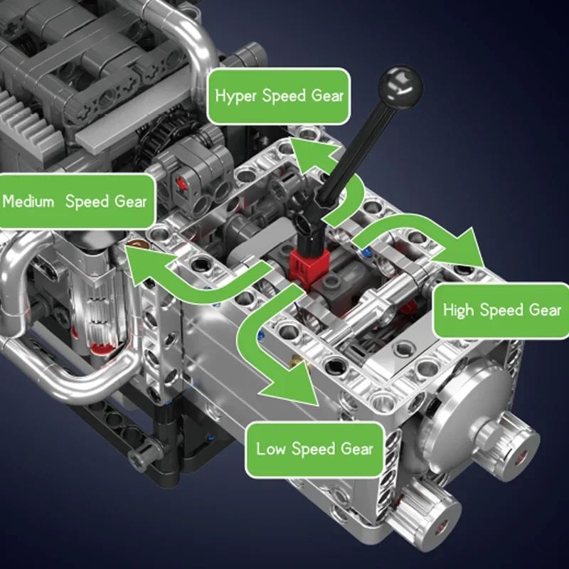 Molde rei moc motor de carro técnico brinquedos o motor de pistão rotativo motorizado bloco de construção tijolo conjunto crianças presente natal 10212