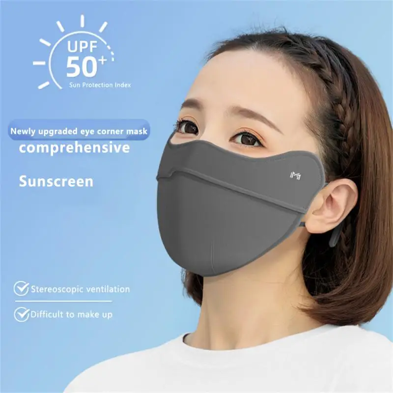 Ice Silk Face Mask Anti-UV Sun Protection Breathable Men Women Hunting Running Sports Mask Running Sports Mask Half Face Cover